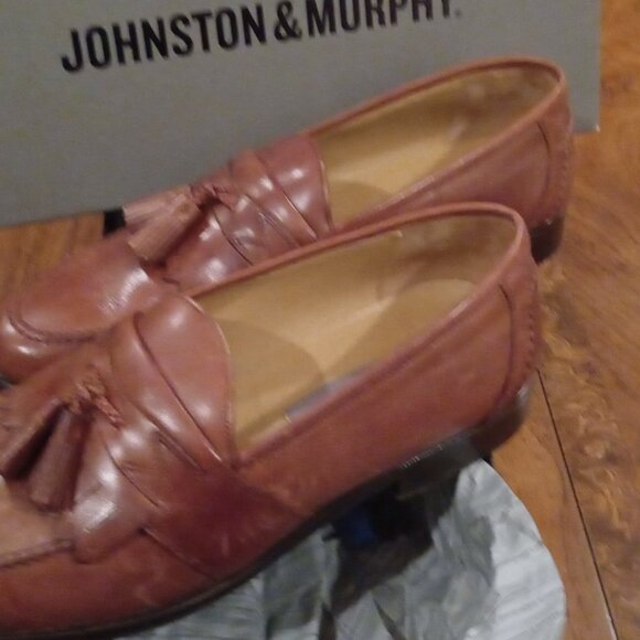 JOHNSTON & MURPHY ALL LEATHER MENS DRESS LOAFERS - Picture 1 of 1